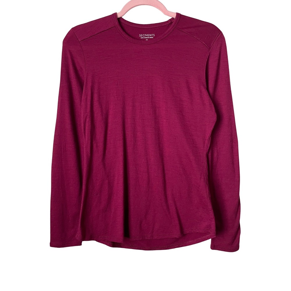 Segments Top Womens Small Magenta 100% Merino Wool Long Sleeve Base Layer